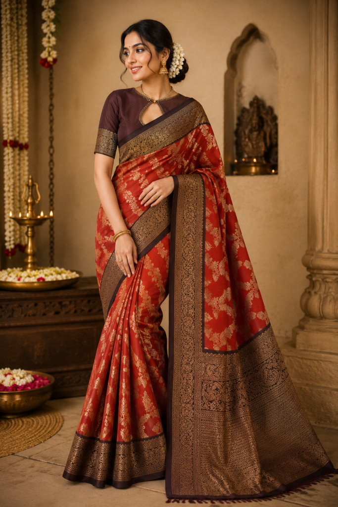 Russian silk saree